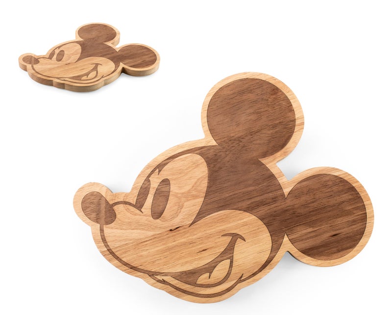 PICNIC TIME TOSCANA - a Picnic Time brand - Disney Mickey Mouse Disney Classics Mickey Mouse Cutting Board - Wood Cheese Board - Charcuterie Board 14" x 11" Natural - Image 5